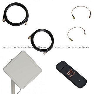 Комплект №А3 : Petra Broad Band MIMO 2x2 3G - 4G(LTE) + модем E3372 + кабельная сборка N-N (15 метров) - 3