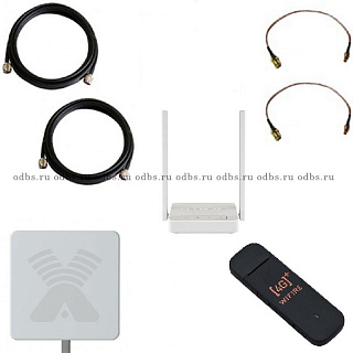 Комплект №А23: AGATA MIMO 2x2 + модем E3372 + роутер 3G-4G USB-WiFi Keenetic 4G (KN-1210)+ кабельная сборка N-N (10 метров) - 6