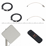 Комплект № А1 : Petra Broad Band MIMO 2x2 3G - 4G(LTE) + модем E3372 + кабельная сборка N-N (5 метров)