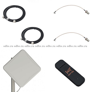 Комплект № А1 : Petra Broad Band MIMO 2x2 3G - 4G(LTE) + модем E3372 + кабельная сборка N-N (5 метров) - 5