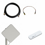 Комплект № А9 : Petra Broad Band MIMO 2x2 3G - 4G(LTE) + модем E8372 + кабельная сборка N-N (15 метров)
