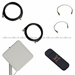 Комплект №А3 : Petra Broad Band MIMO 2x2 3G - 4G(LTE) + модем E3372 + кабельная сборка N-N (15 метров)