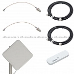 Комплект № А8 : Petra Broad Band MIMO 2x2 3G - 4G(LTE) + модем E8372 + кабельная сборка N-N (10 метров)