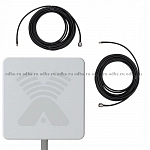 Комплект: ZETA MIMO (1800-2600 МГц) + 2 кабельные сборки N-male - SMA-male - 15 метров 5D-FB