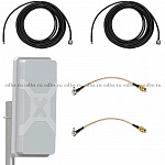 Комплект: Nitsa-5 MIMO 2x2 (800-2600 МГц)+ 2 кабельные сборки N-male - SMA-male - 15 метров 5D-FB + 2 пигтейла SMA (Female) - CRC9